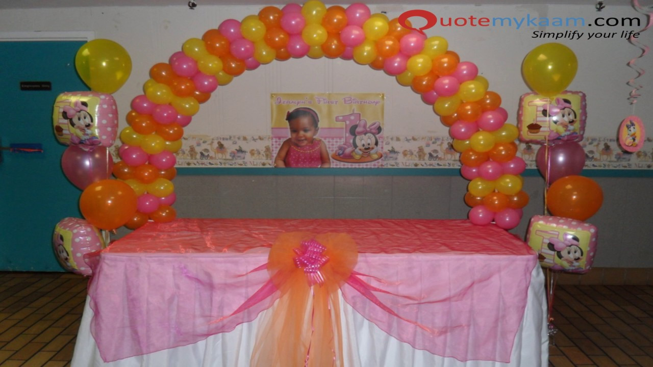 1st Birthday Decoration Ideas
 Baby Girl 1st Birthday Decoration Ideas