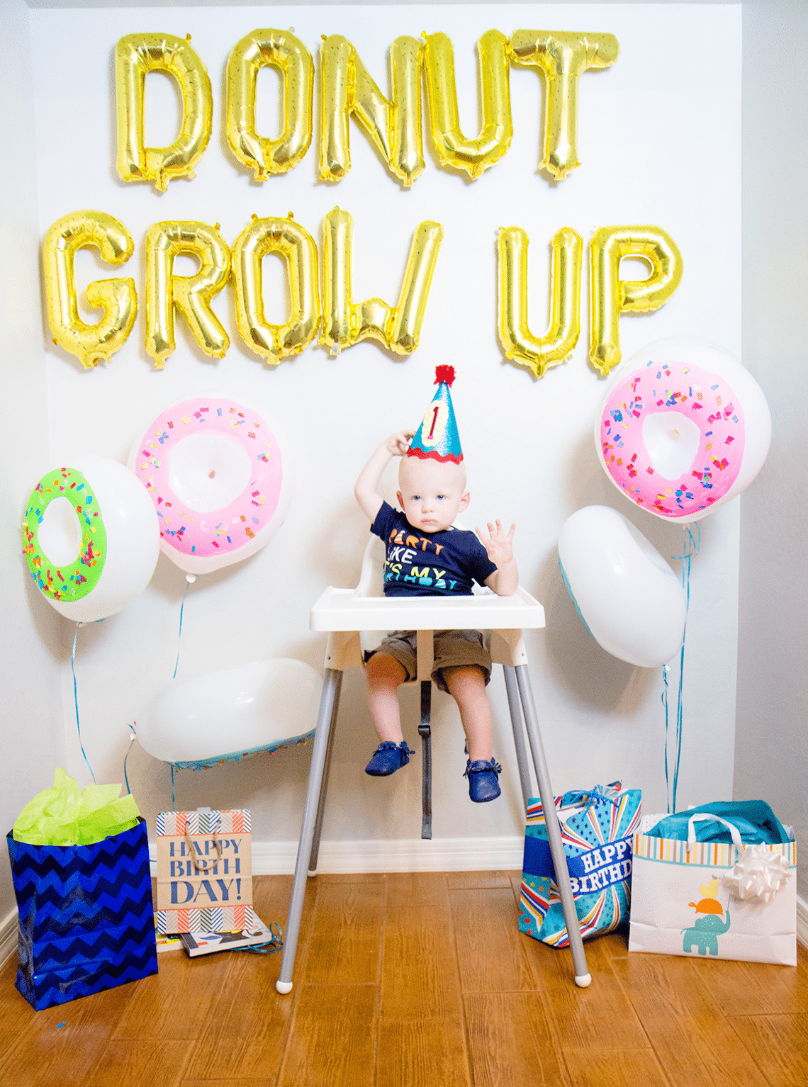 1st Birthday Decoration Ideas
 Donut Grow Up 1st Birthday Party Friday We re in Love