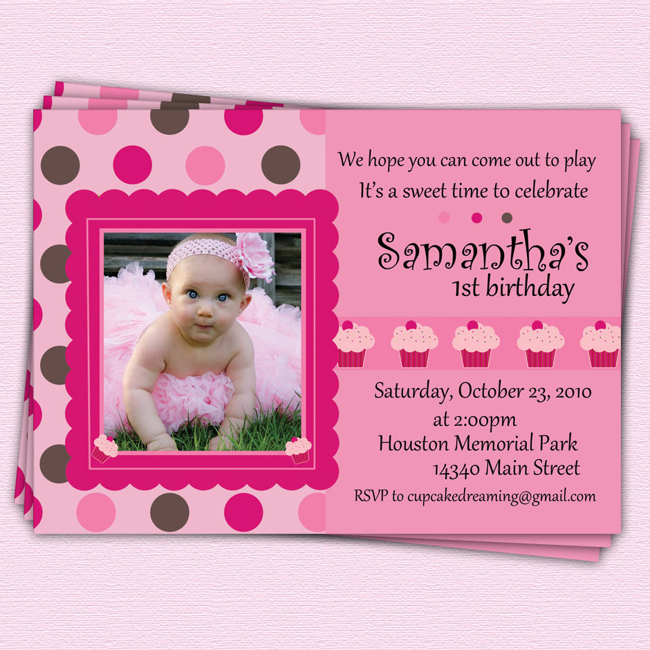 1st Birthday Girl Invitations
 First Birthday Party Invitations Girl – FREE PRINTABLE