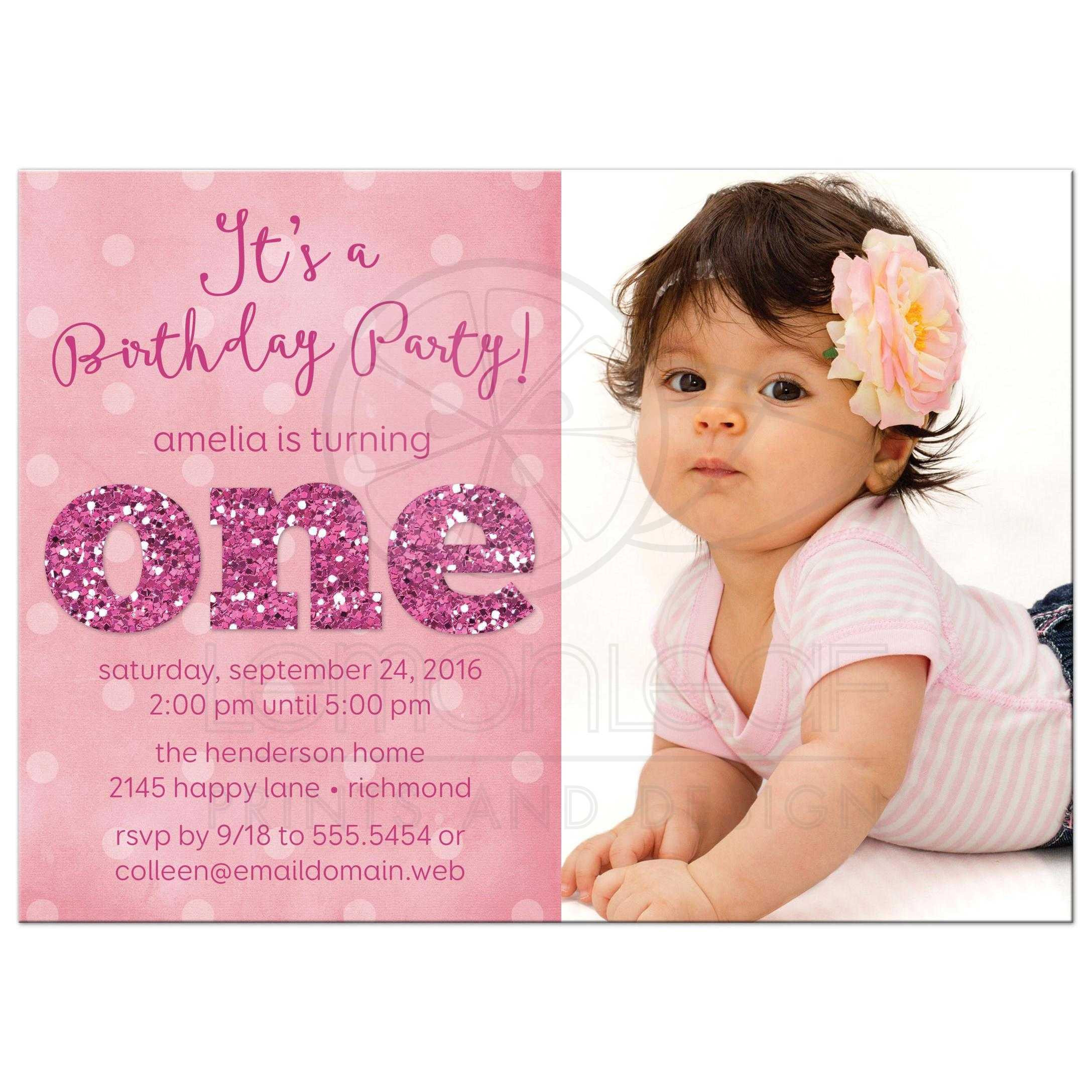 1st Birthday Girl Invitations
 Ist Birthday Party Invitations Sparkle e