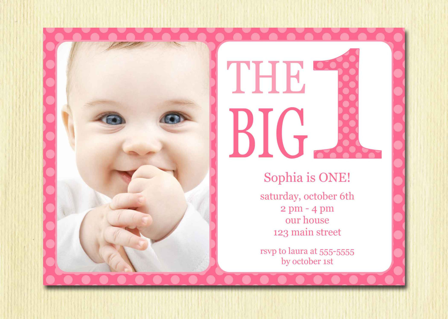 1st Birthday Girl Invitations
 First Birthday Baby Girl Invitation DIY Printable
