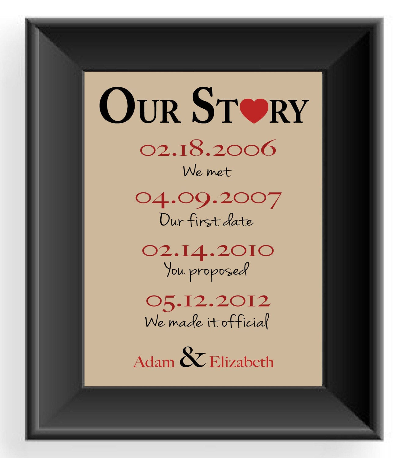 1St Year Anniversary Gift Ideas For Him
 First Anniversary Gift Gift for Husband Important Dates