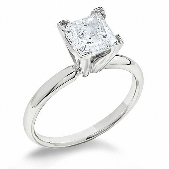 2 Ct Princess Cut Engagement Rings
 2 CT Princess Cut Diamond Solitaire Engagement Ring in