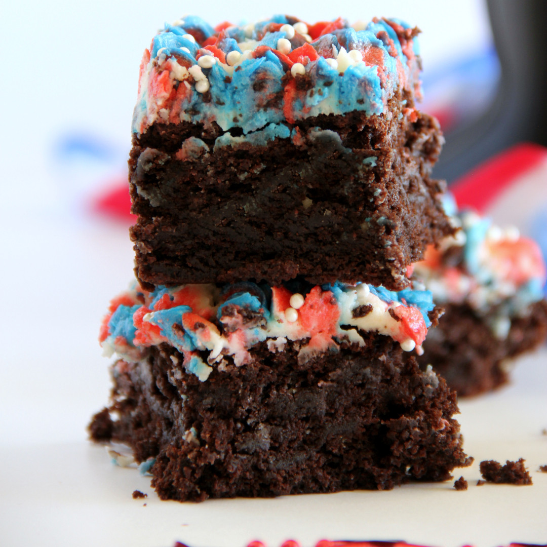 4Th Of July Brownies
 Red White & Blue Patriotic Brownies Around My Family Table