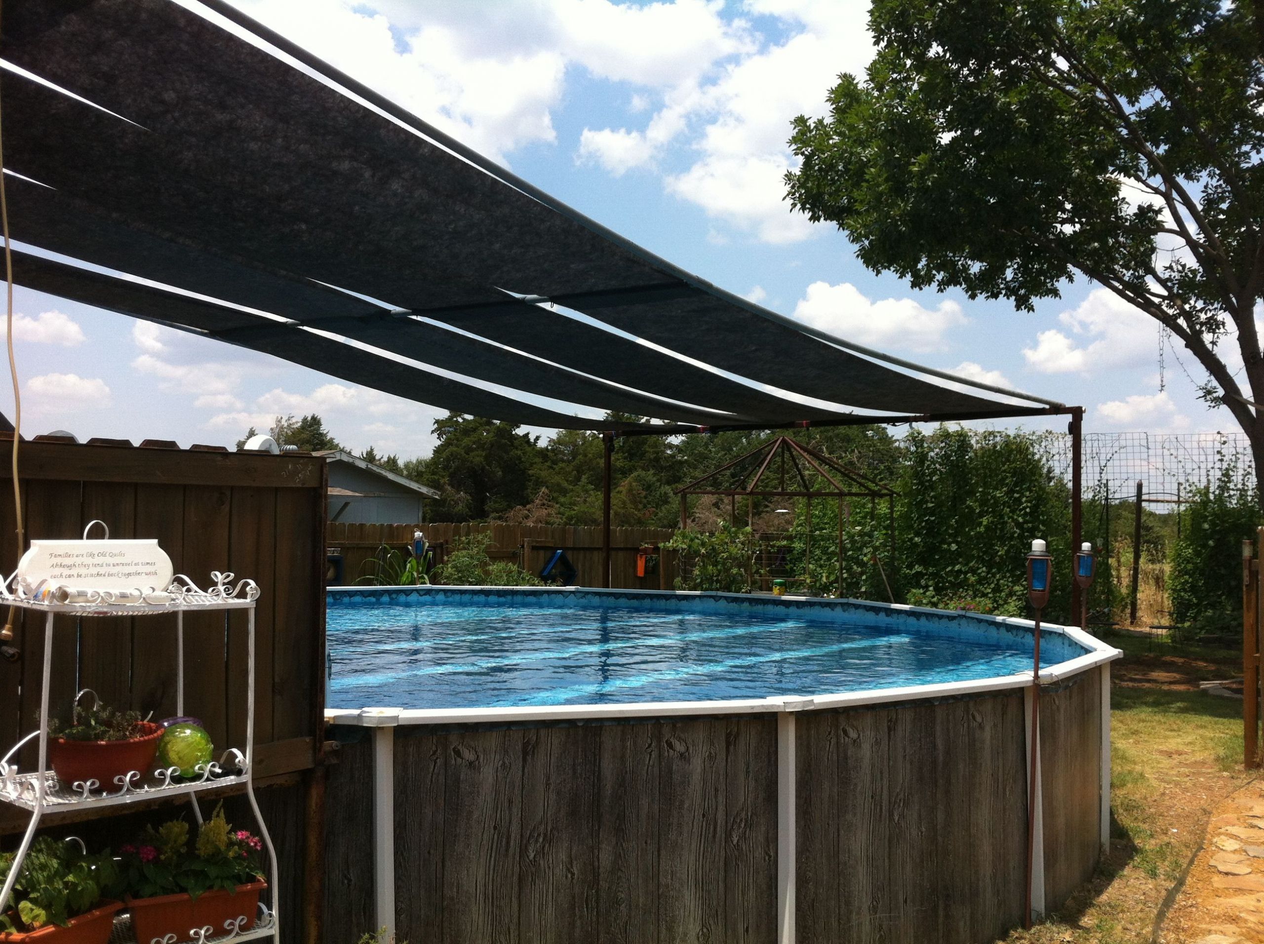 Above Ground Pool Shade
 ground pool shade New home in Texas
