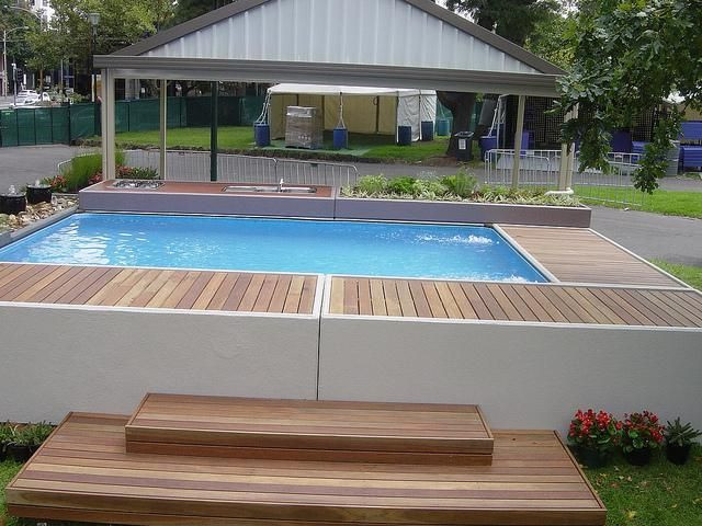 Above Ground Swimming Pool Cost
 Stunning above ground concrete pools better looking