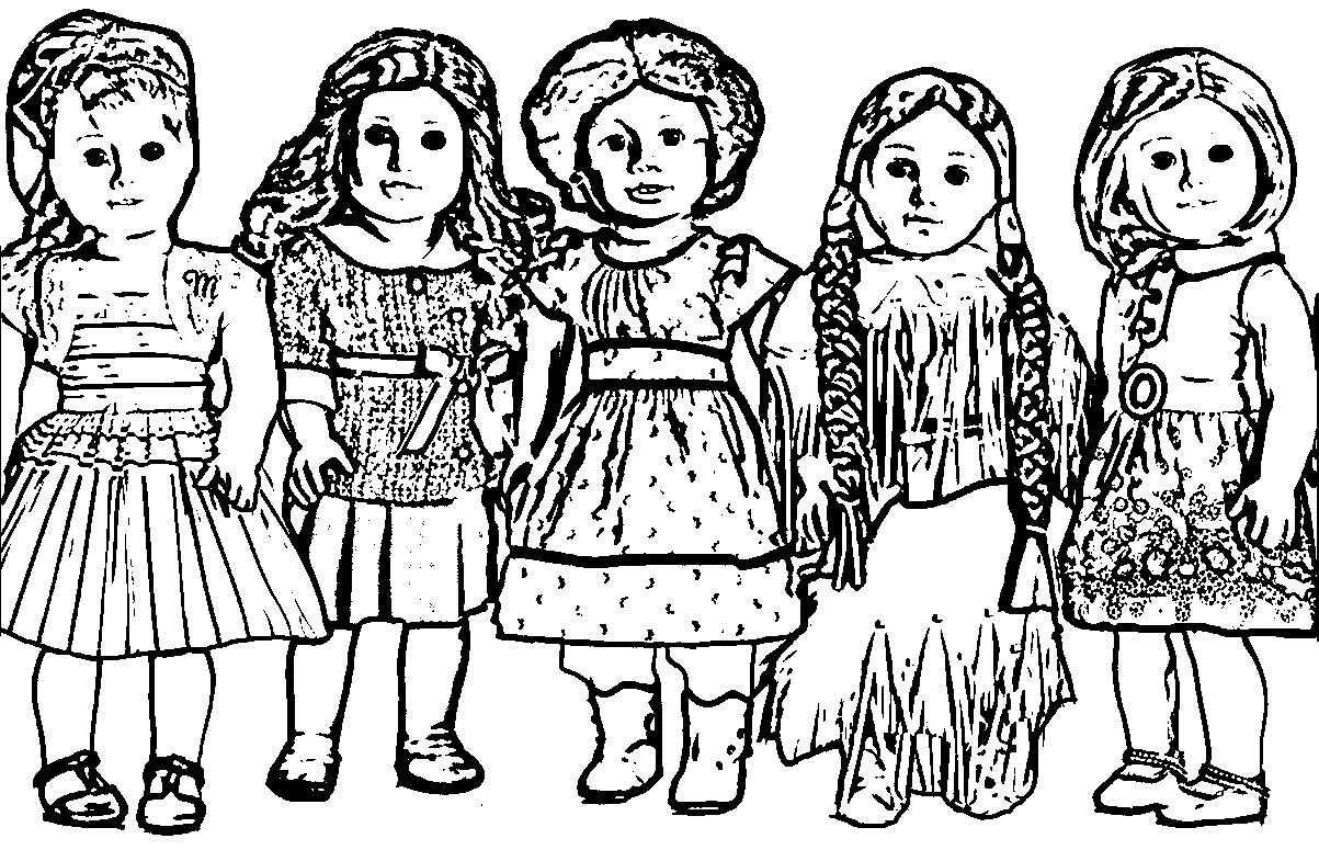 American Girls Coloring Pages
 American Girl Doll Coloring Pages
