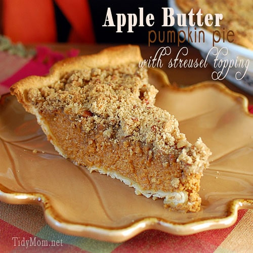 Apple Butter Pie
 Apple Butter Pumpkin Pie with Streusel Topping
