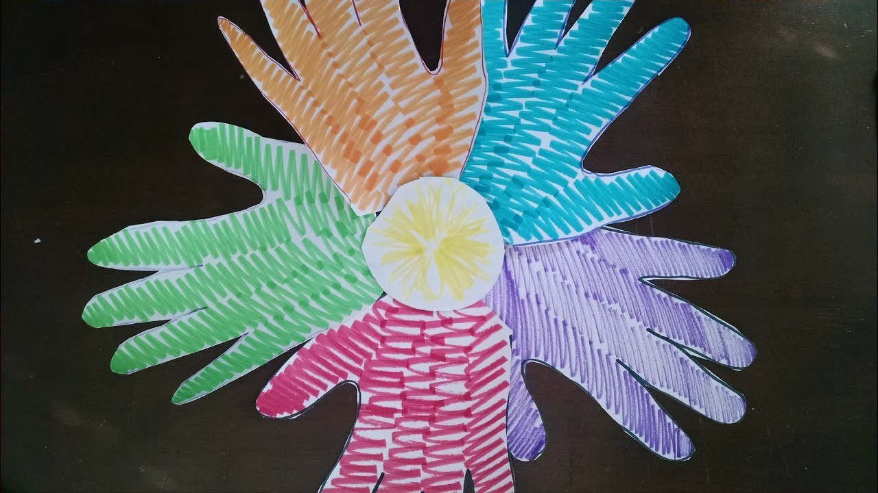 Art And Craft Ideas For Toddlers
 Easiest ARTS and CRAFTS for Kids Easy Handprint Flower