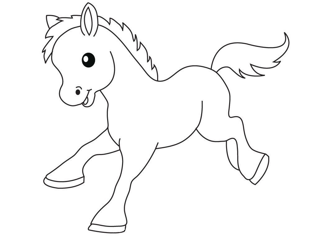 Baby Animal Coloring Pictures
 Cute Baby Pony Coloring Page