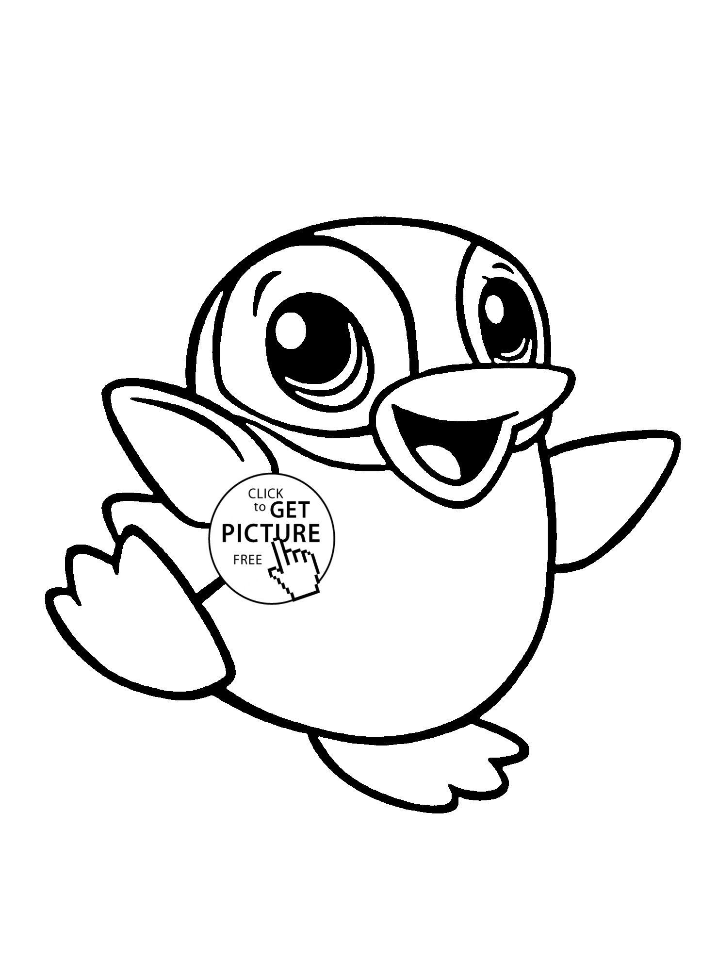 Baby Animal Coloring Pictures
 Baby Penguin Coloring Pages