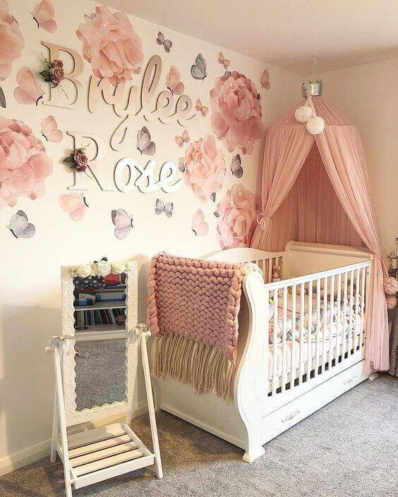 Baby Girl Nursery Wall Decor Ideas
 50 Inspiring Nursery Ideas for Your Baby Girl Cute