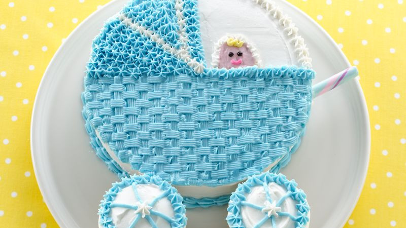 Baby Shower Cake Recipe
 Baby Buggy Cake recipe from Betty Crocker