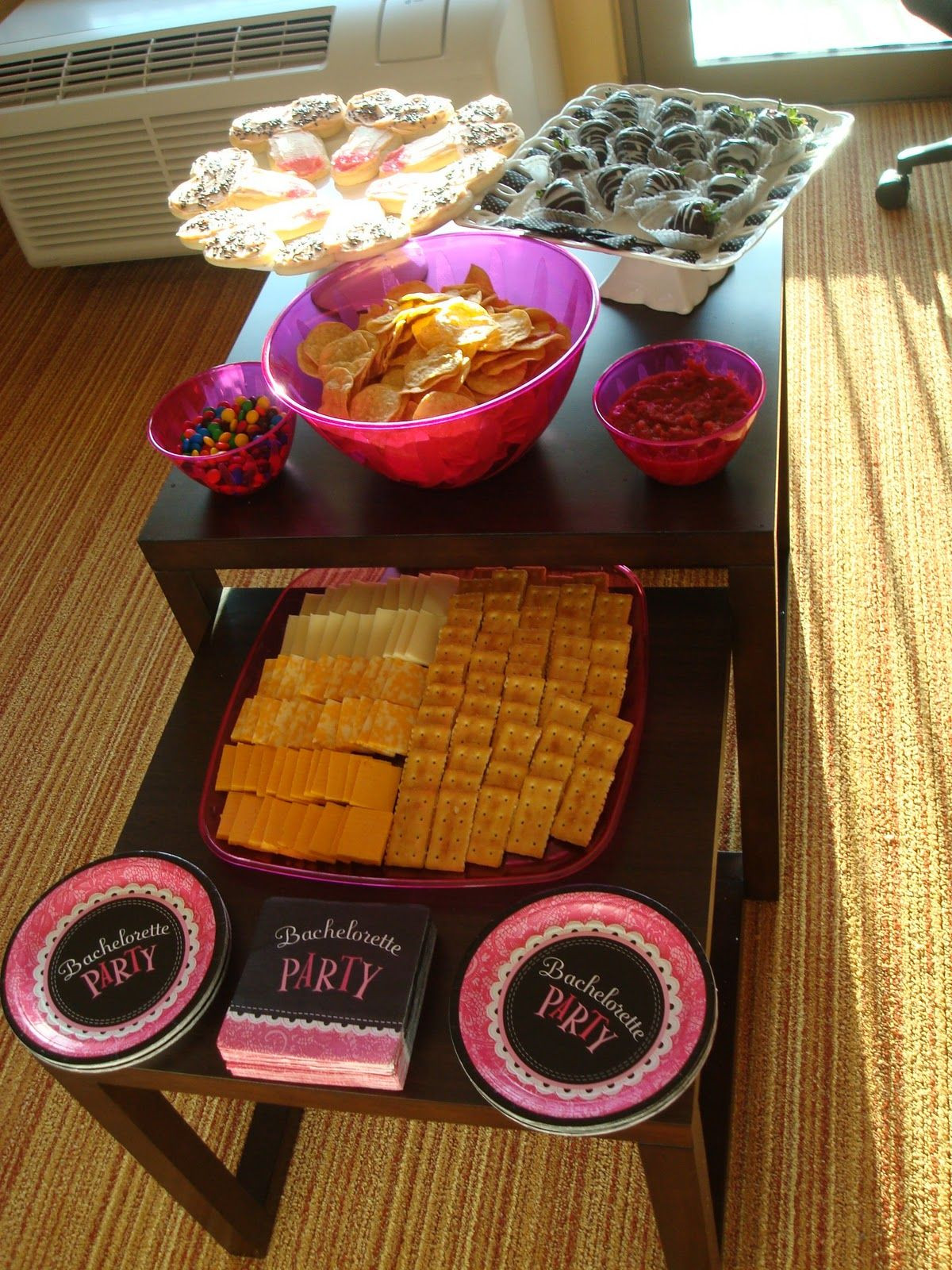 Bachelorette Party Snacks Ideas
 Bachelorette Party Weekend Hot Pink Black and Silver