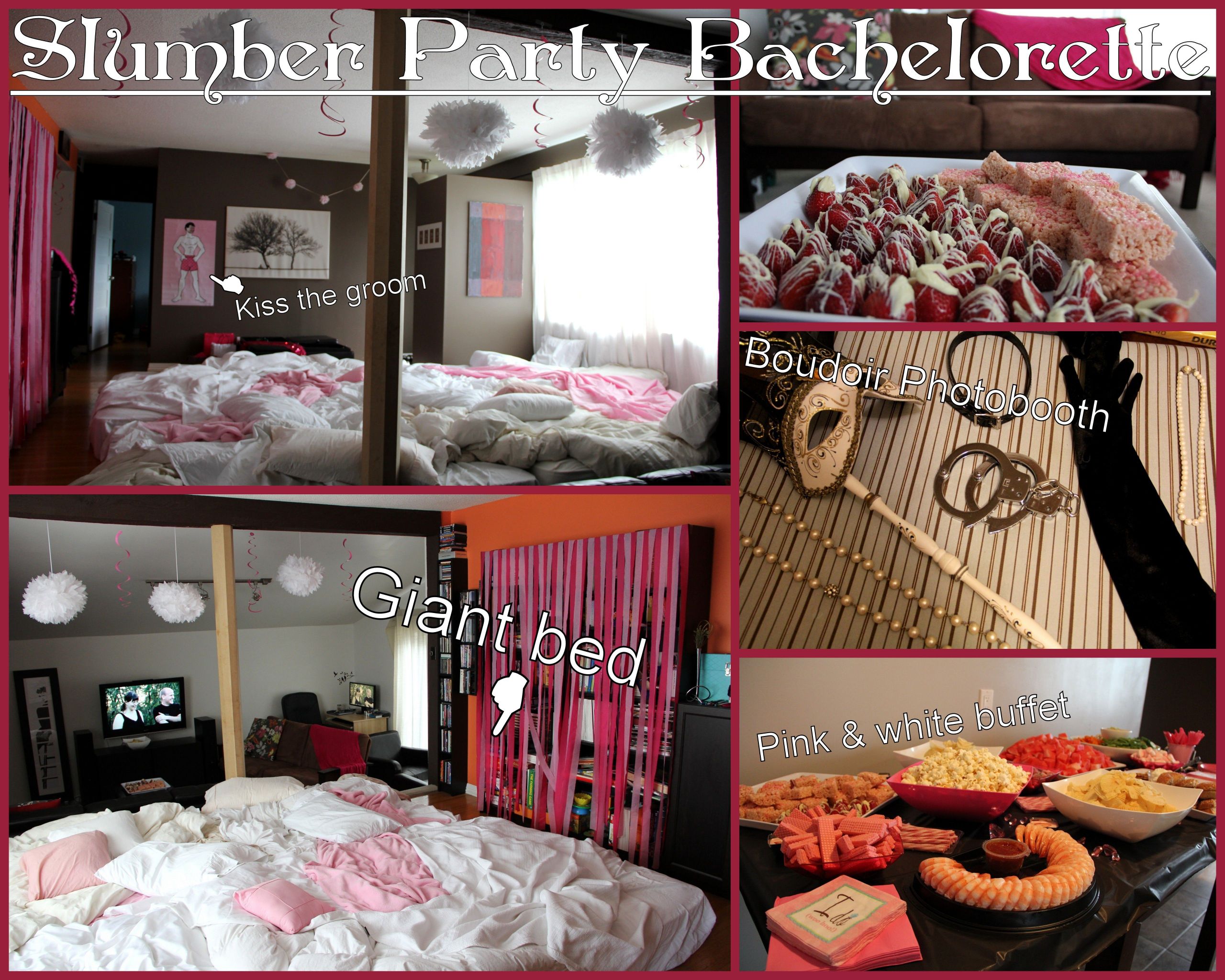 Bachelorette Slumber Party Ideas
 Slumber Party Bachelorette I moved all the furniture out