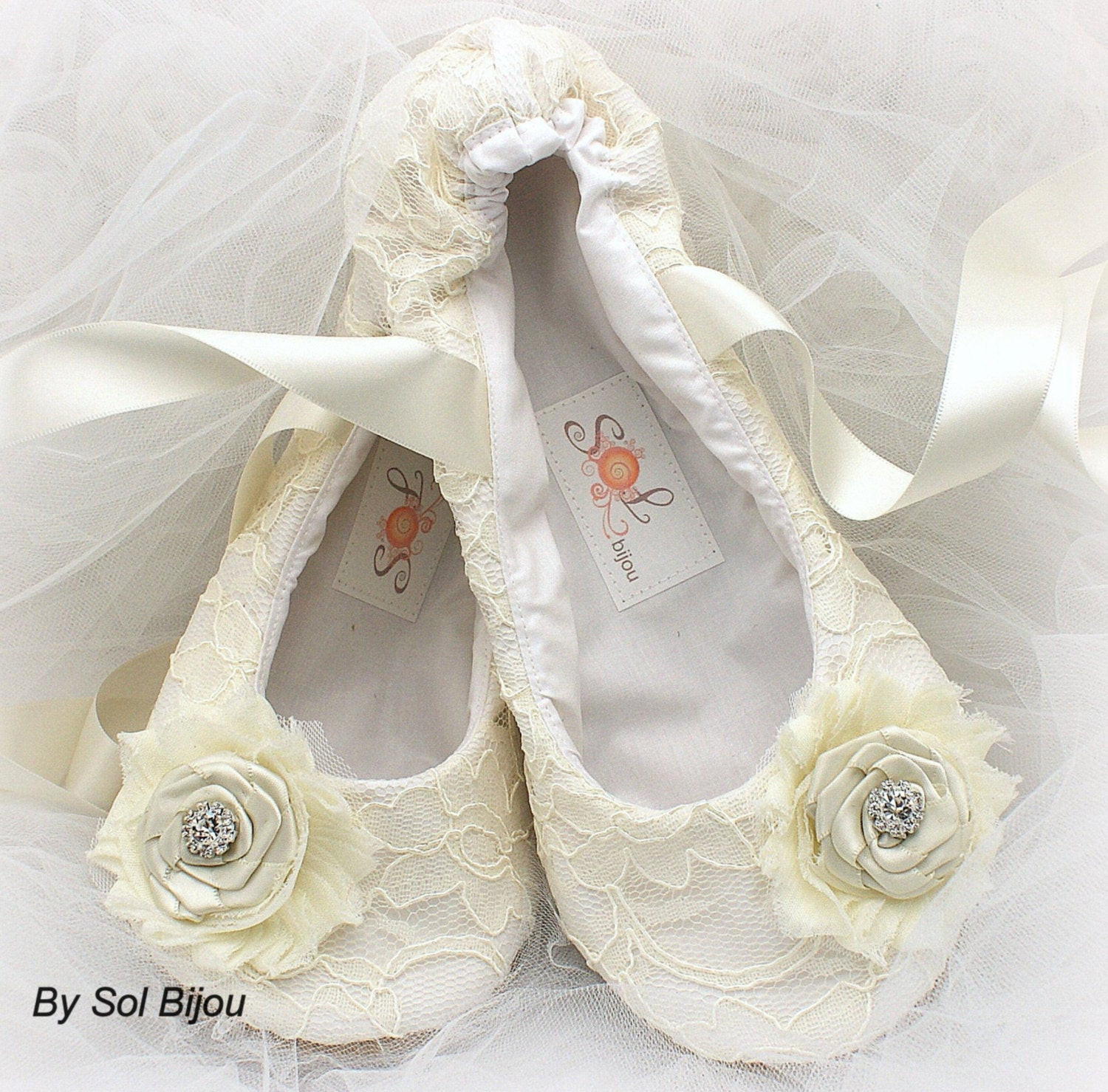 Ballerina Shoes For Wedding
 Ballet Flats Ivory Wedding Flats Lace Flats Wedding Shoes