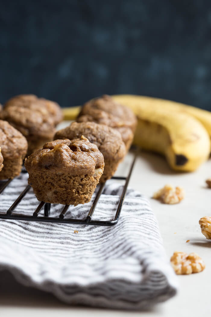 Banana Bread Muffins Healthy
 Healthy Banana Bread Muffins with Walnuts