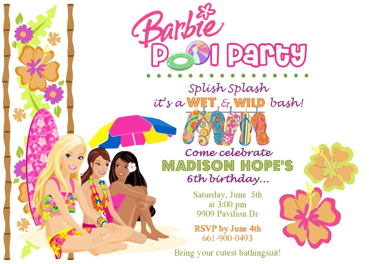Barbie Beach Party Ideas
 xowiicard
