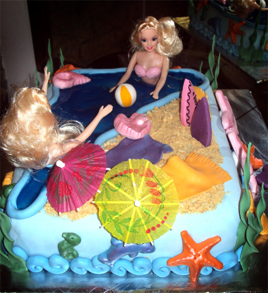 Barbie Beach Party Ideas
 Delana s Cakes Beach Barbie Cake