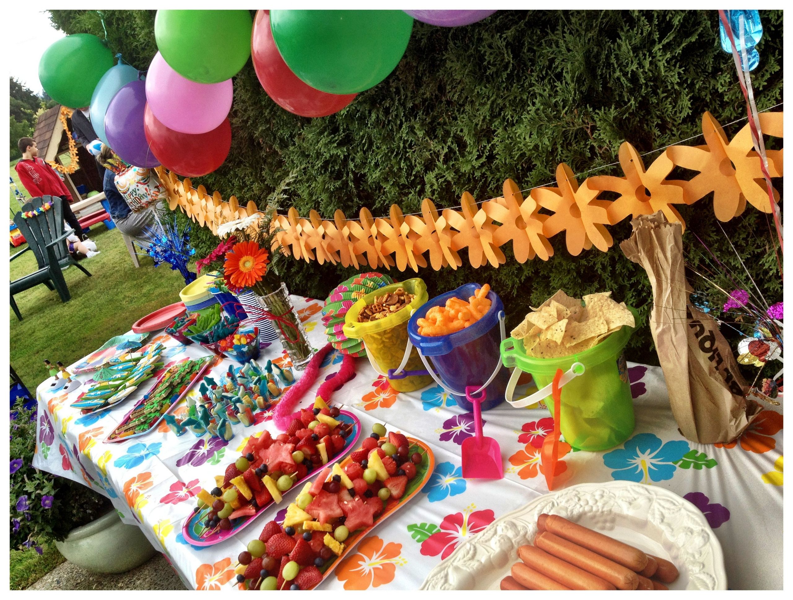 Beach Birthday Party Ideas Kids
 Kids beach birthday party food table With images