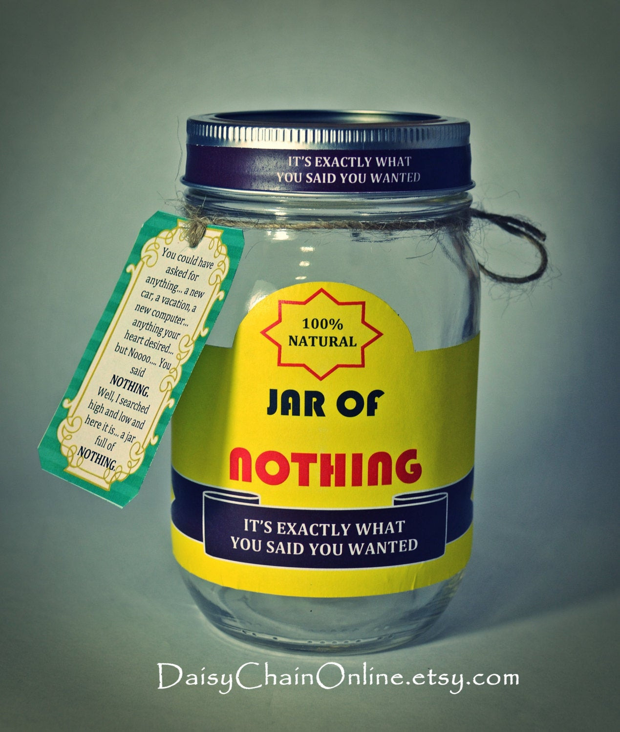 Best Gag Gift Ideas
 Best Gag Gift A Jar of Nothing Funny Gift by DaisyChain line