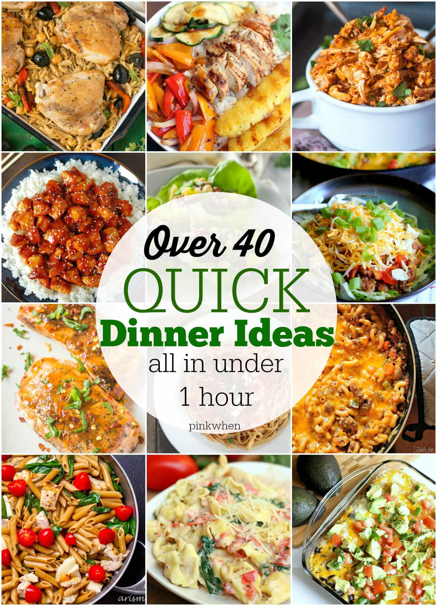 Best Quick Dinners
 40 Quick Dinner Ideas PinkWhen