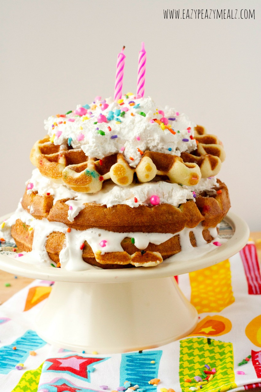 Birthday Party Cakes
 Birthday Waffle Cake Easy Peasy Meals
