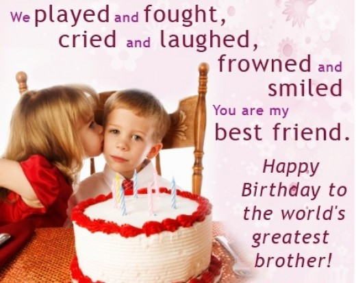 Birthday Wishes To Brother From Sister
 Birthday Wishes Cards and Quotes for Your Brother