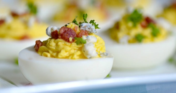 Blue Cheese Deviled Eggs
 Bacon Blue Cheese Deviled Eggs • Housewife How To s