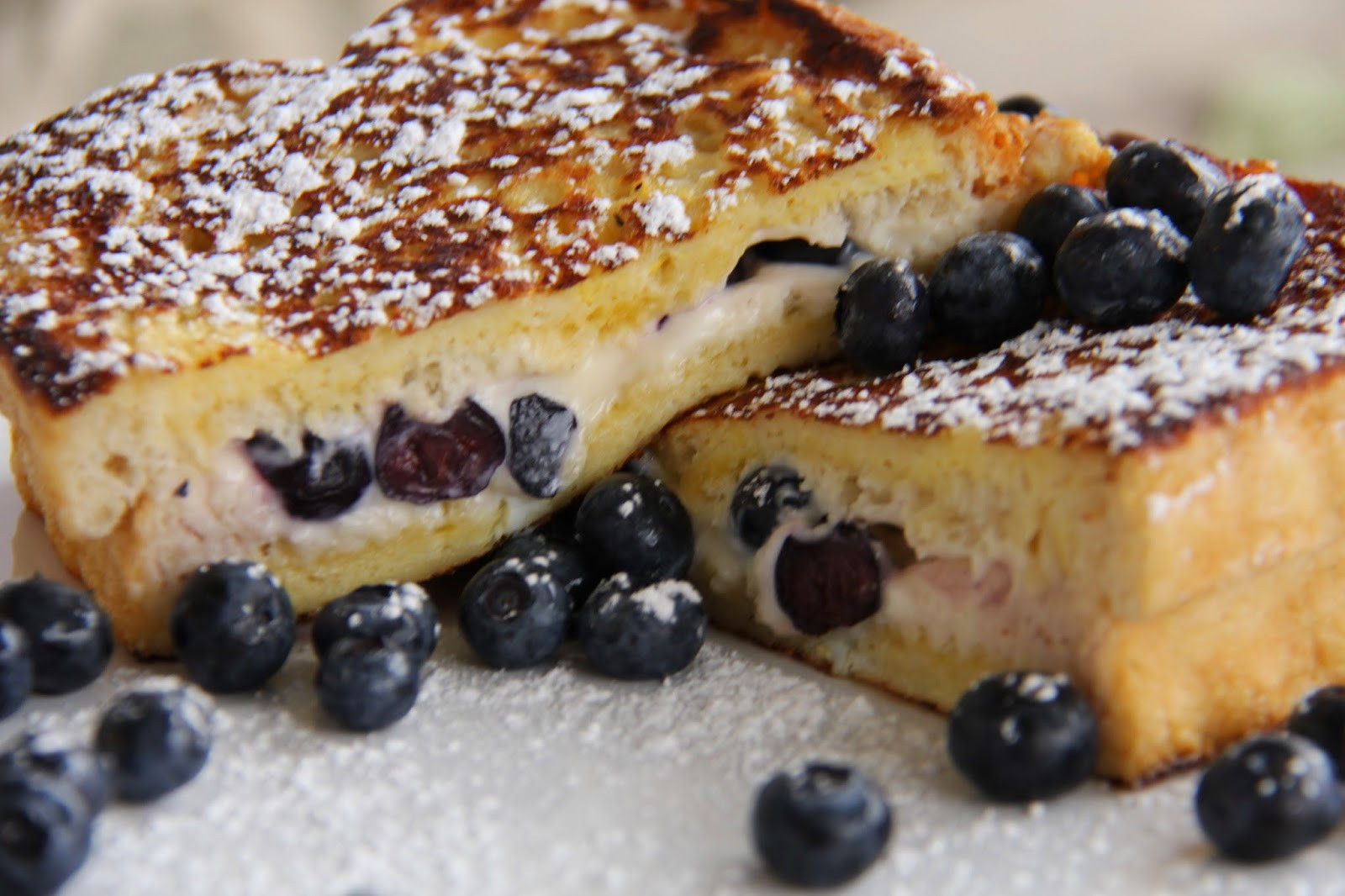 Blueberry Cream Cheese French Toast
 Blueberry Cream Cheese Stuffed French Toast