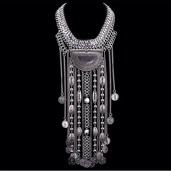 Body Jewelry Coachella
 coachella style Silver color Body chain necklace by