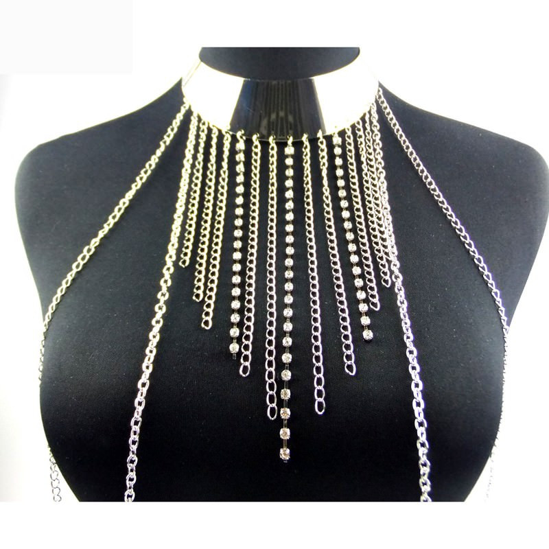 Body Jewelry Outfit
 New Fashion e Piece y Tassel Collar Body Chain