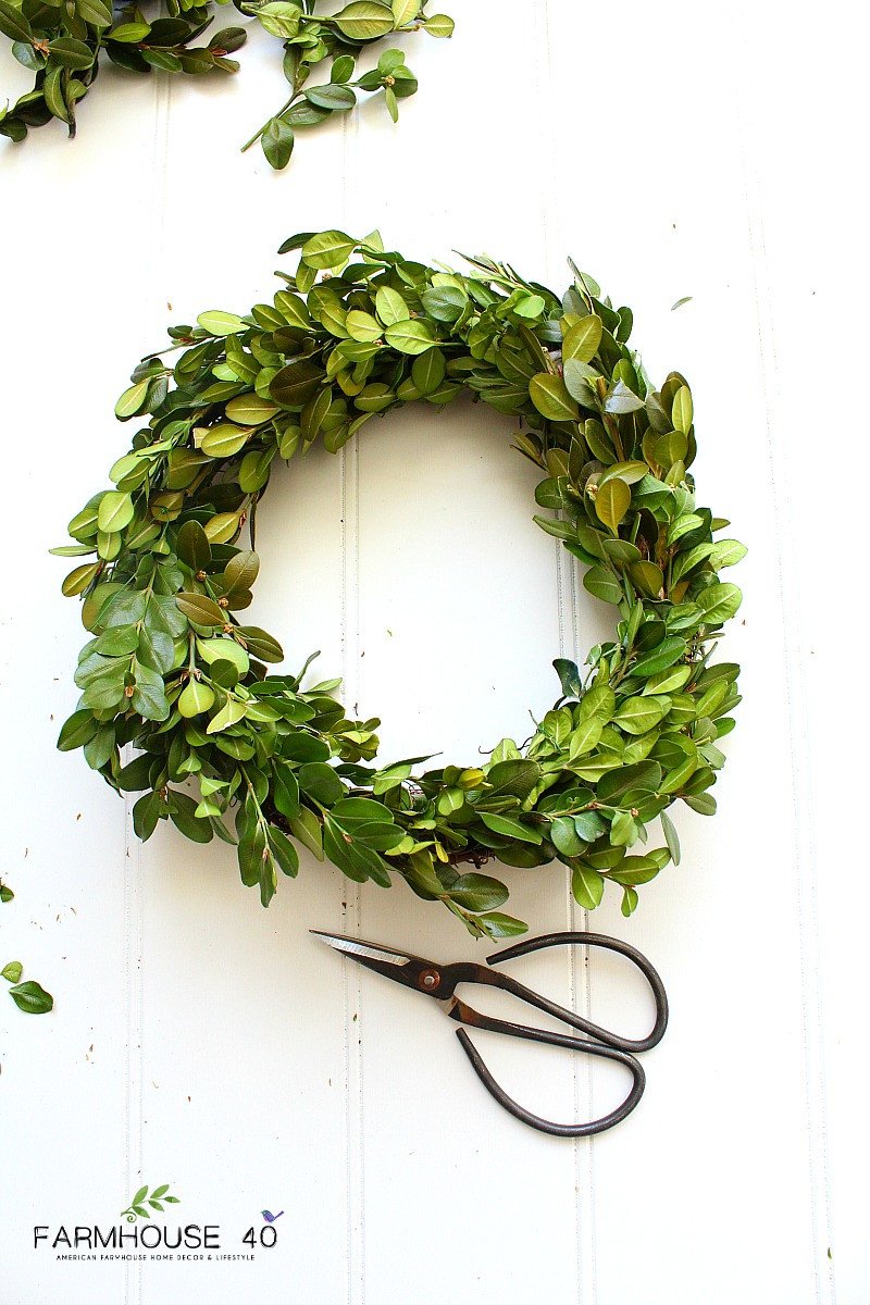 Boxwood Wreath DIY
 DIY Preserved Boxwood Wreaths FARMHOUSE 40