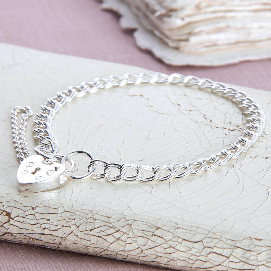 Bracelets For Girls
 girls sterling silver padlock charm bracelet by