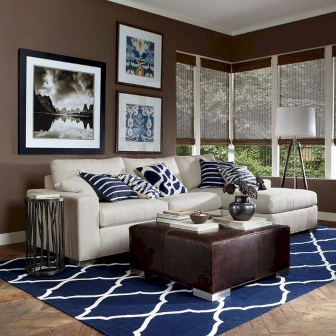 Brown Living Room Ideas
 45 Best Beautiful Navy & Brown Living Room Ideas