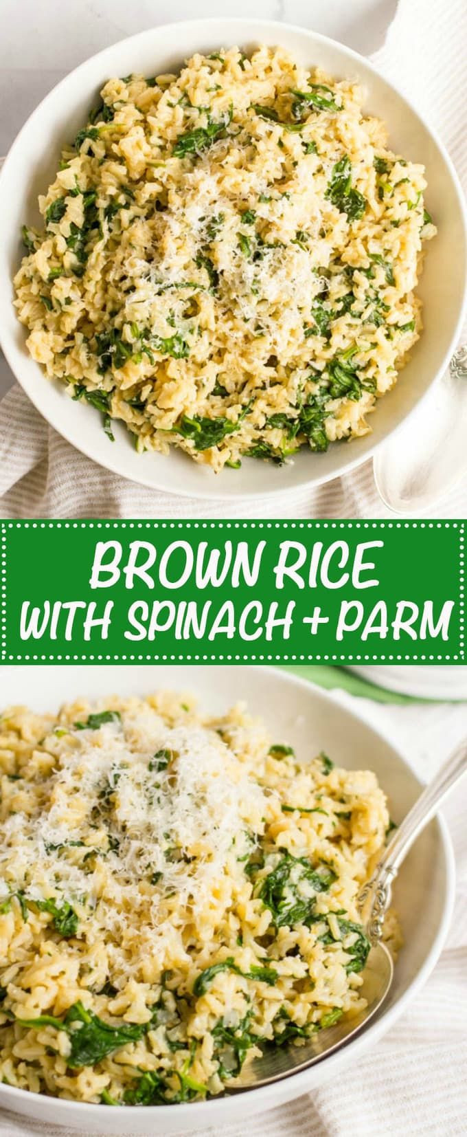 Brown Rice Side Dish Recipes
 Brown rice with spinach and Parmesan cheese