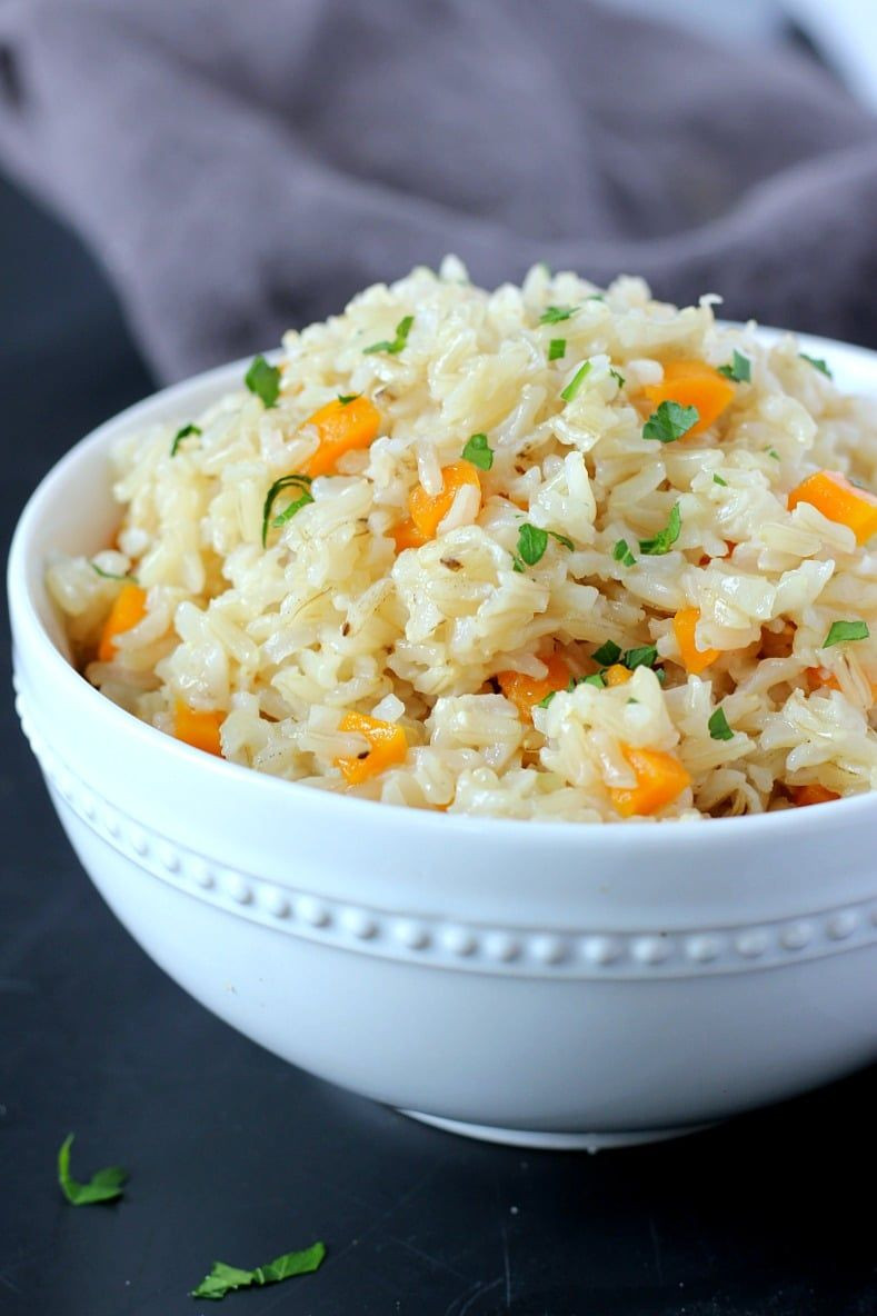 Brown Rice Side Dish Recipes
 Garlicky Carrot Brown Rice Recipe