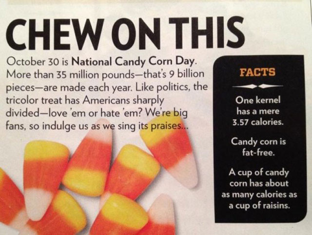 Candy Corn Day
 Happy Candy Corn Day Pee wee s blog