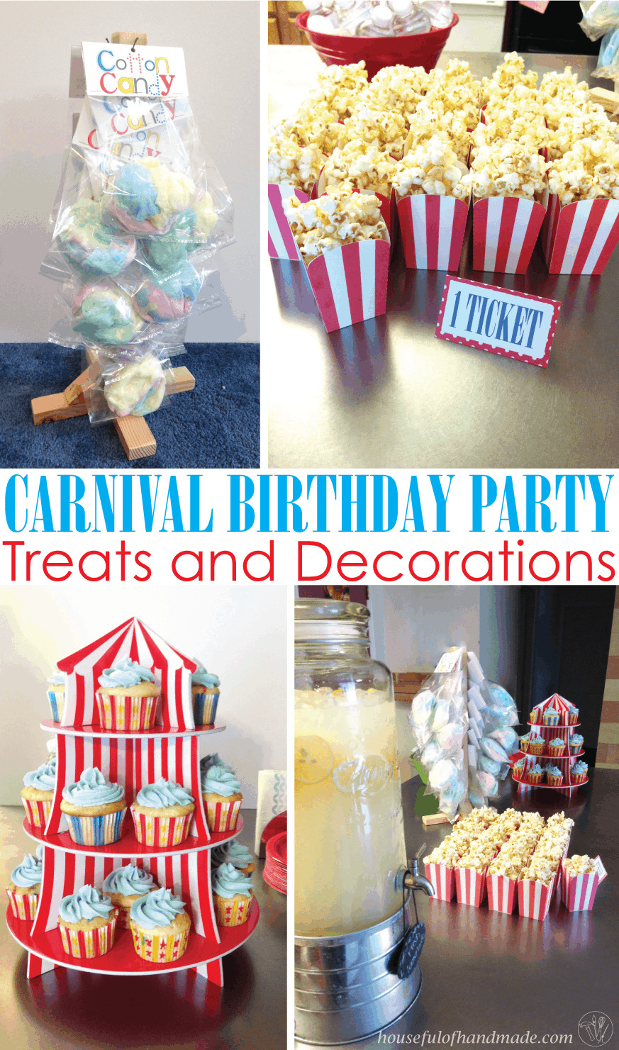 Carnival Birthday Party Decorations
 Carnival Birthday Party Part 2 Treats & Decorations
