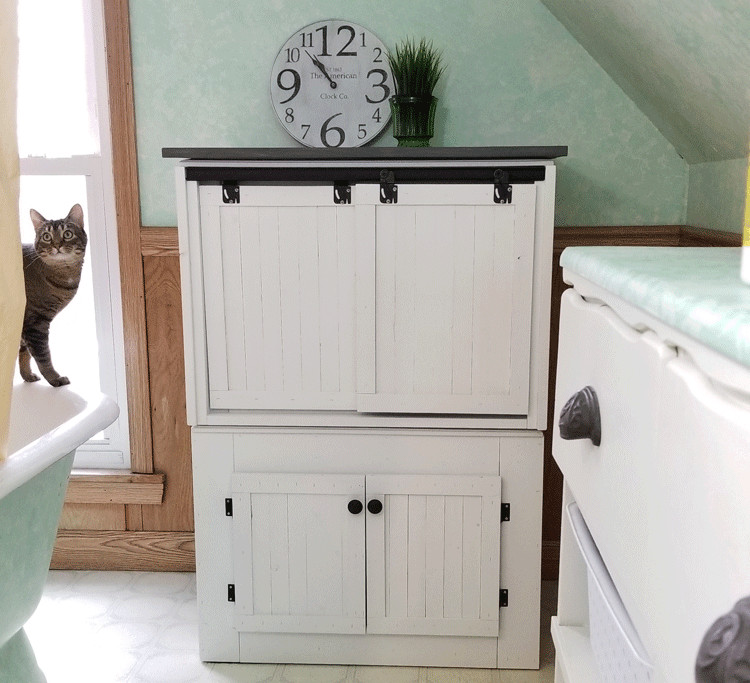Cat Box Furniture DIY
 DIY Farmhouse Style Cat Litter Box Furniture For The Home