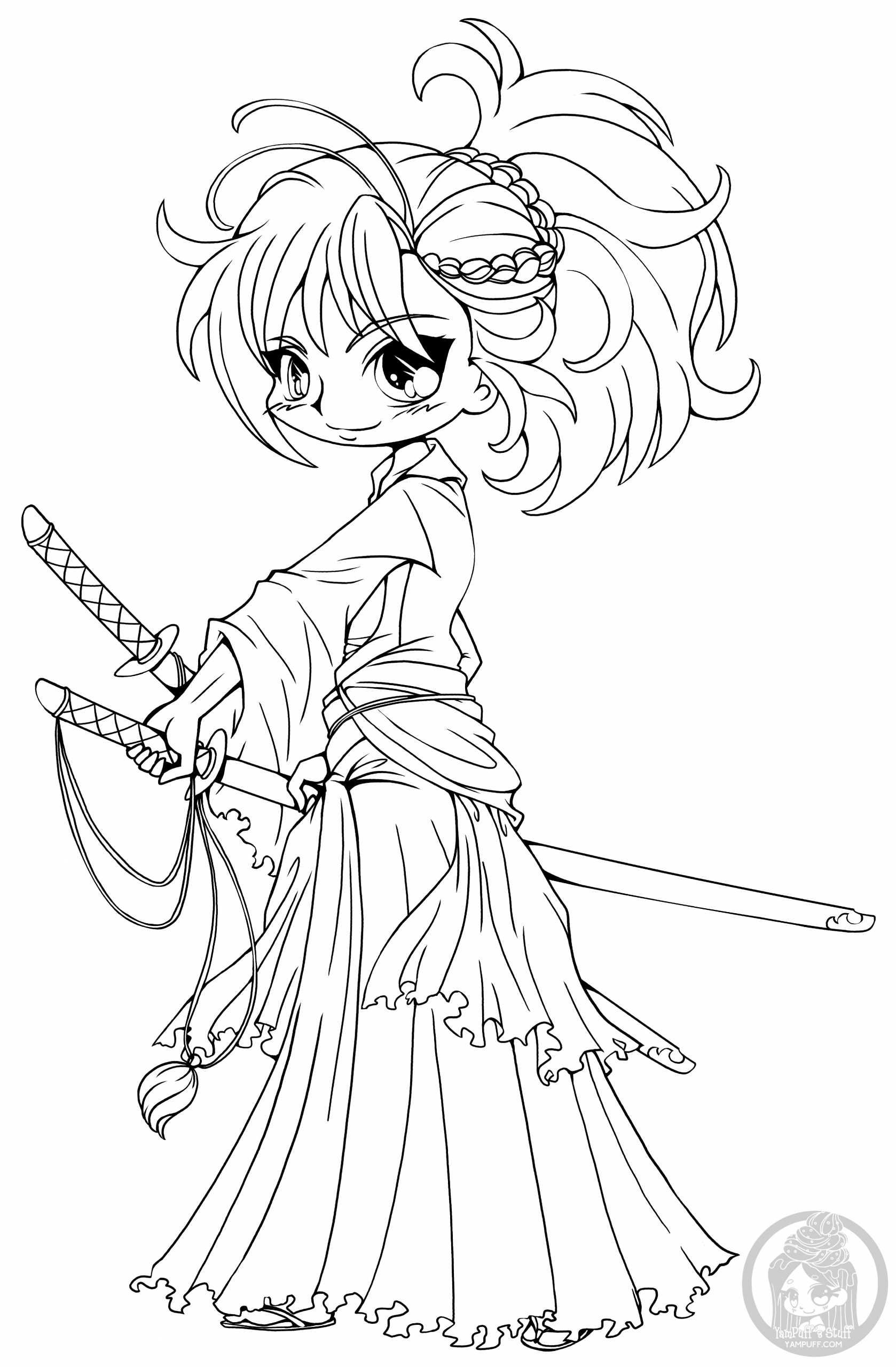Chibi Girls Coloring Pages
 Fanart Free Chibi Colouring Pages • YamPuff s Stuff