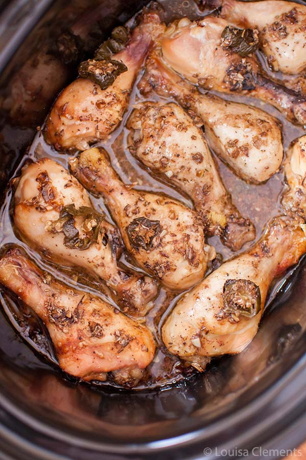 Chicken Legs In Slow Cooker
 Slow Cooker Balsamic Jalapeno Chicken Legs — Living Lou