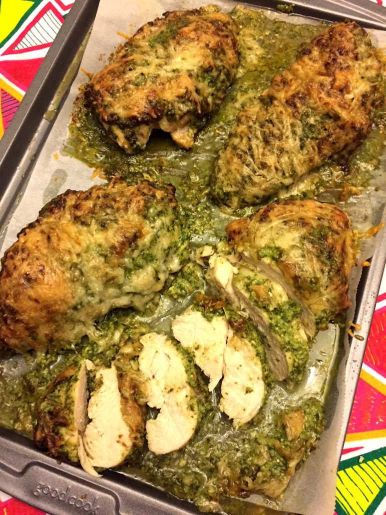 Chicken With Pesto Sauce
 Baked Pesto Chicken Recipe With Parmesan Cheese – Melanie