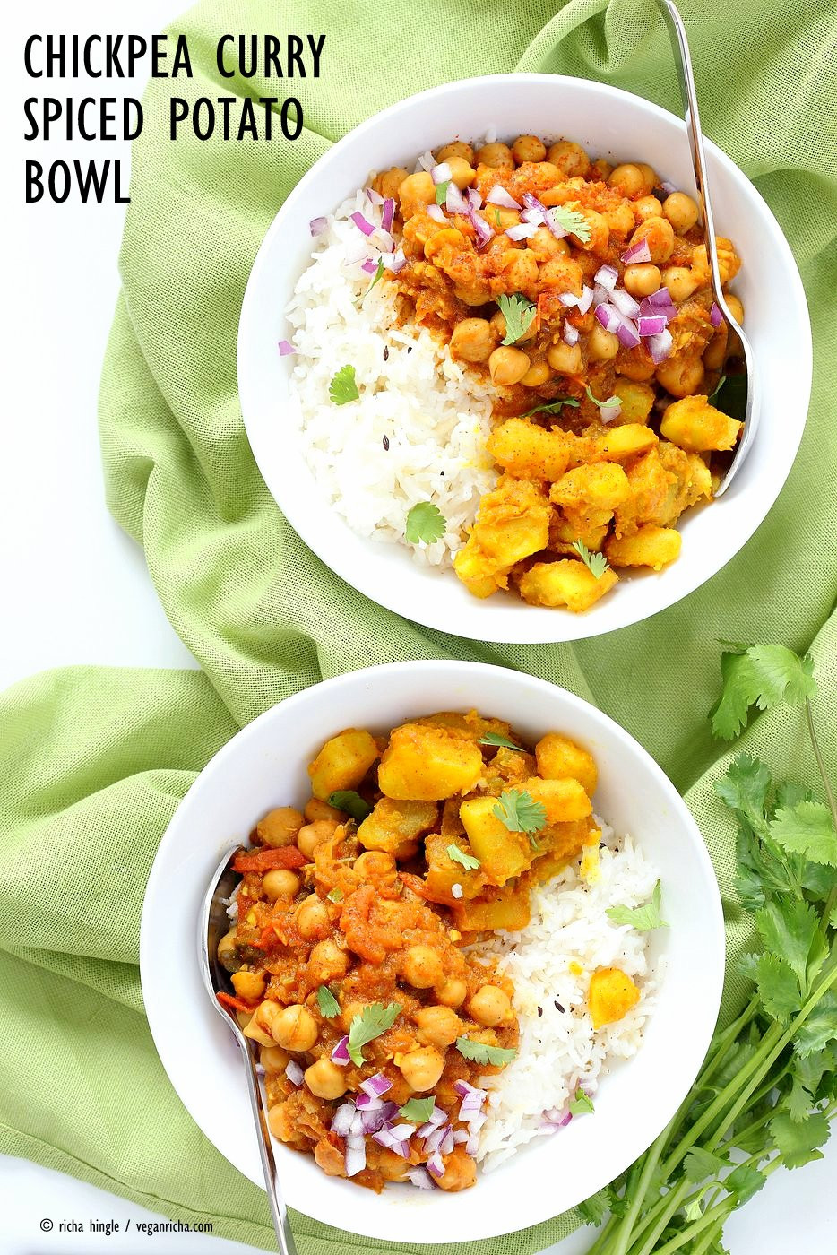 Chickpea Recipes Indian
 Easy Chickpea Curry and Spiced Potato Bowl Vegan Richa