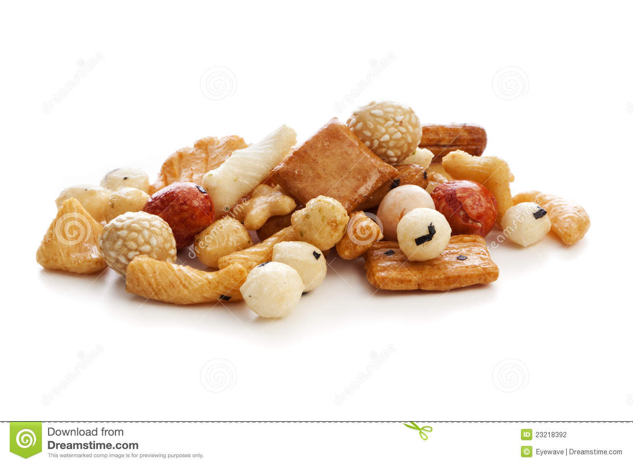 Chinese Rice Crackers
 Chinese Rice Crackers Isolated Stock Image of