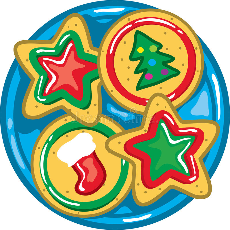 Christmas Cookies Clipart
 Christmas Cookies A Plate Stock Vector Illustration