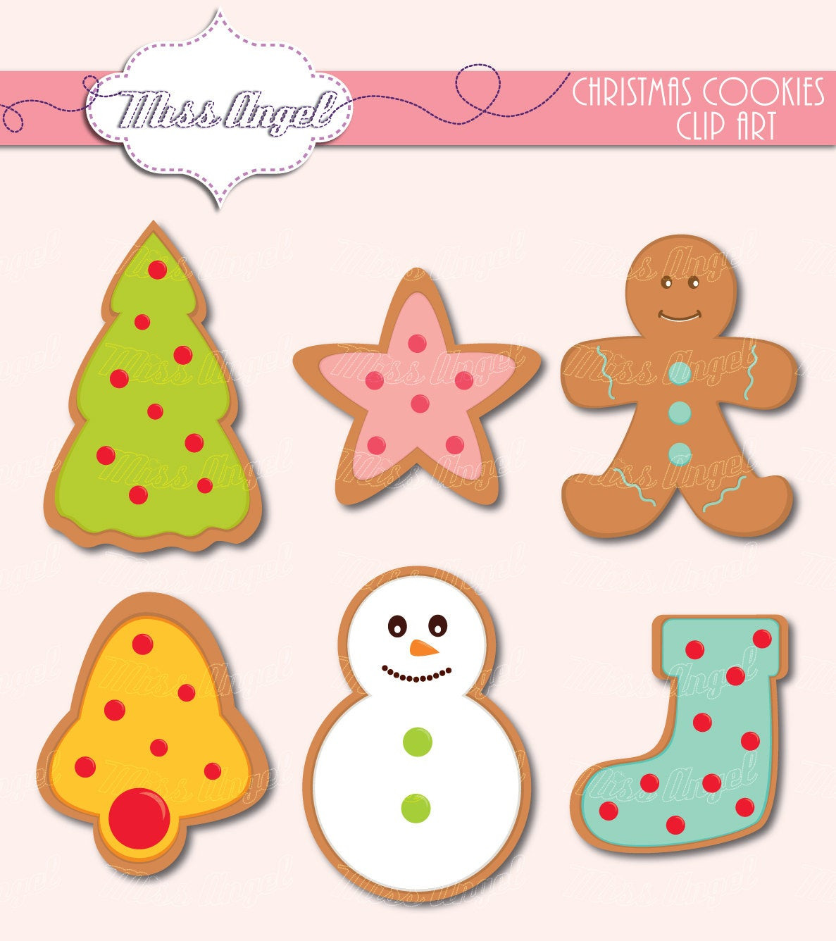 Christmas Cookies Clipart
 Christmas Cookies Clip Art 6 Digital Xmas Clipart 6