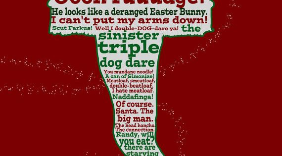 Christmas Story Movie Quotes
 A Christmas Story funny quote poster 12x18 by