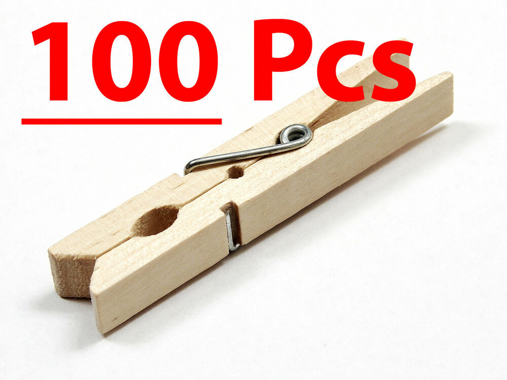 Clothes Pins
 100 Pcs Wood Clothespins Wooden Laundry Clothes Pins