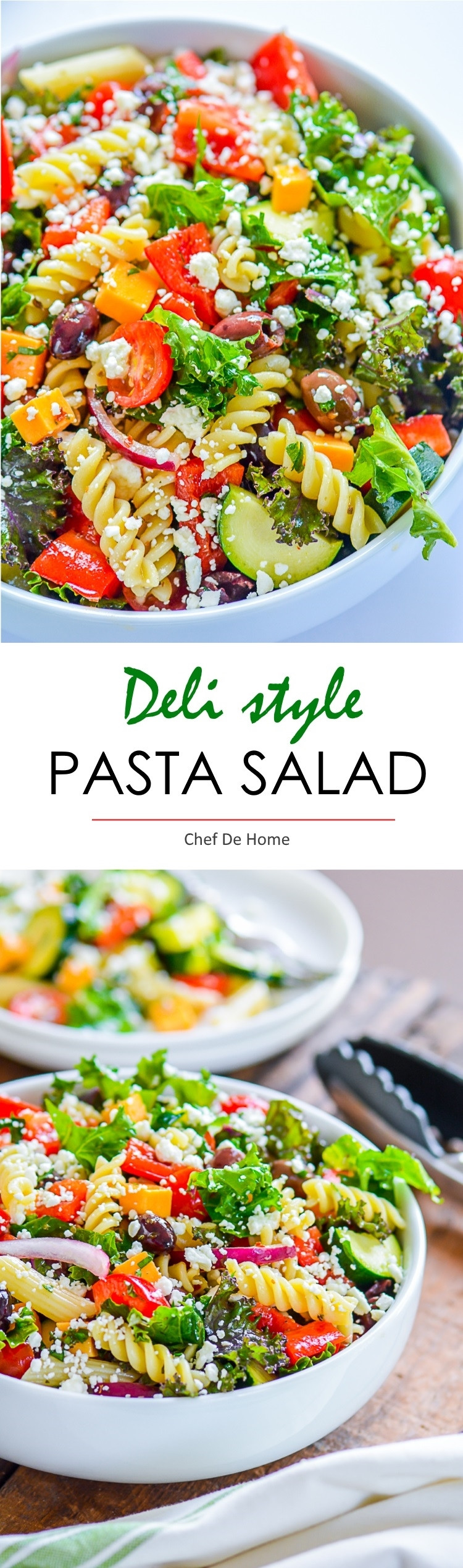 Cold Vegetarian Potluck Recipes
 Deli Style Pasta Salad with Kale Recipe